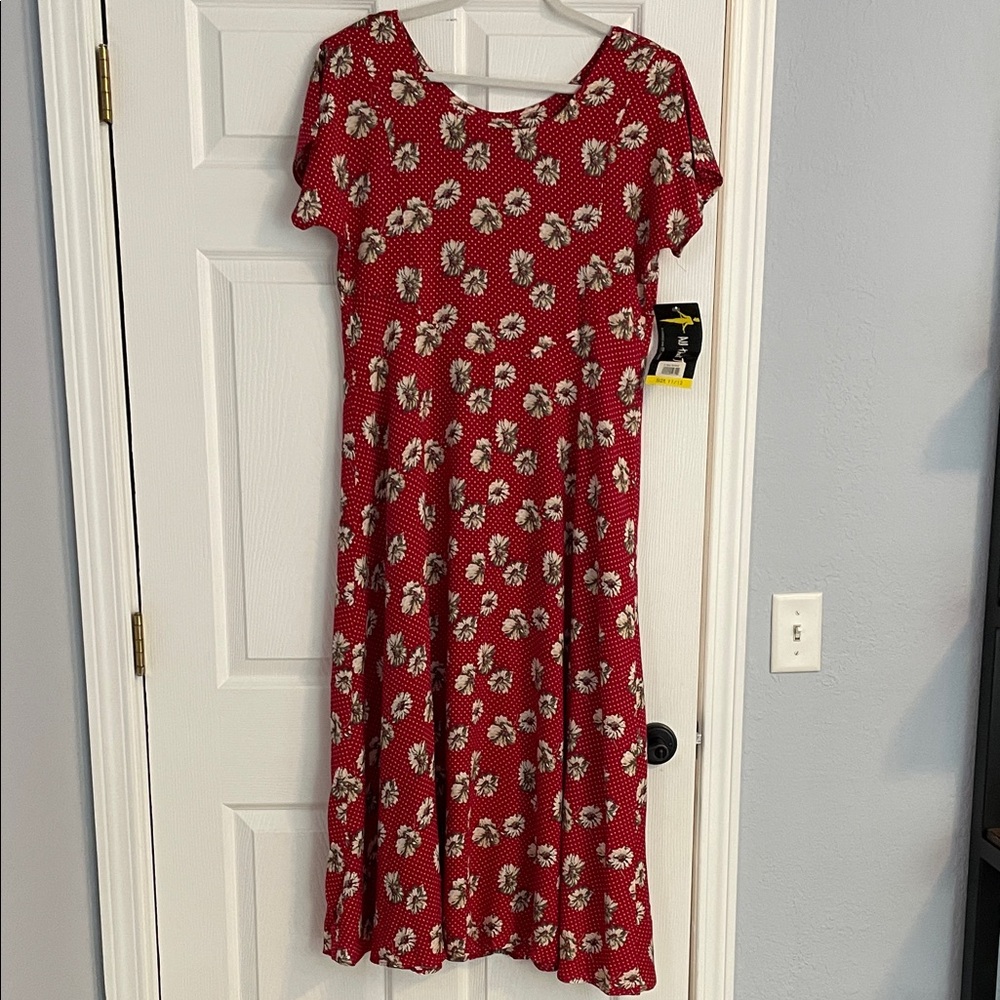 All that Jazz Red and White Floral Dress